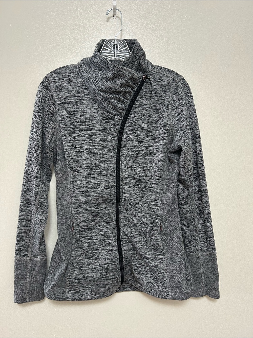 Calia Women's Gray Asymmetrical Zip Jacket (Size-Small)